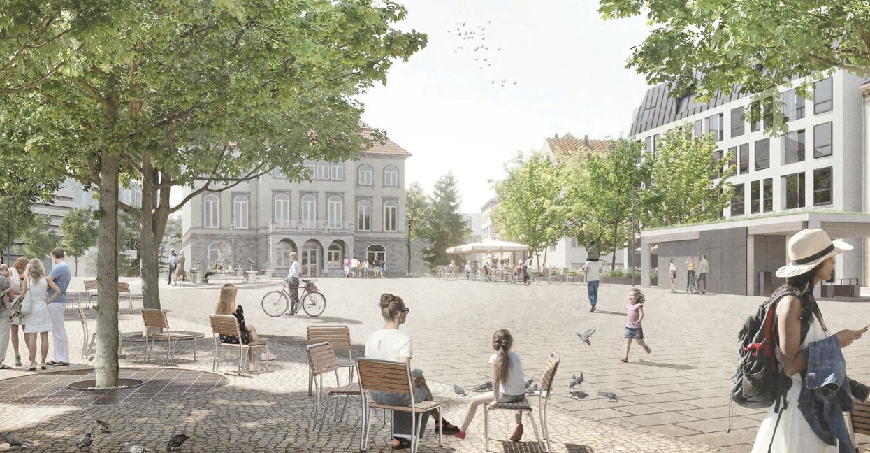 Platz unterm Baum und Schatten jetzt auch dort, wo die Sonne besonders stark hin knallt.      Bild: BHM Planungsgesellschaft mbH/z
