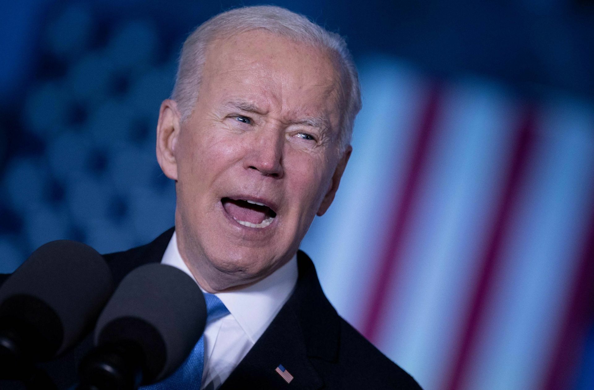 US-Präsident Joe Biden bei seiner Rede in Warschau.