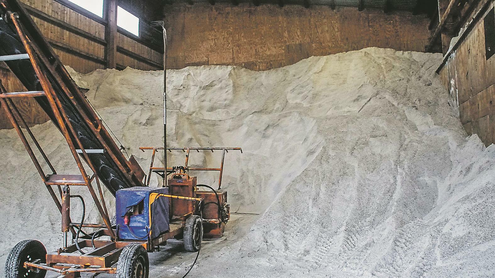 600 Tonnen Salz sind im Lager vorrätig. Bild: SDMG/Dettenmeyer