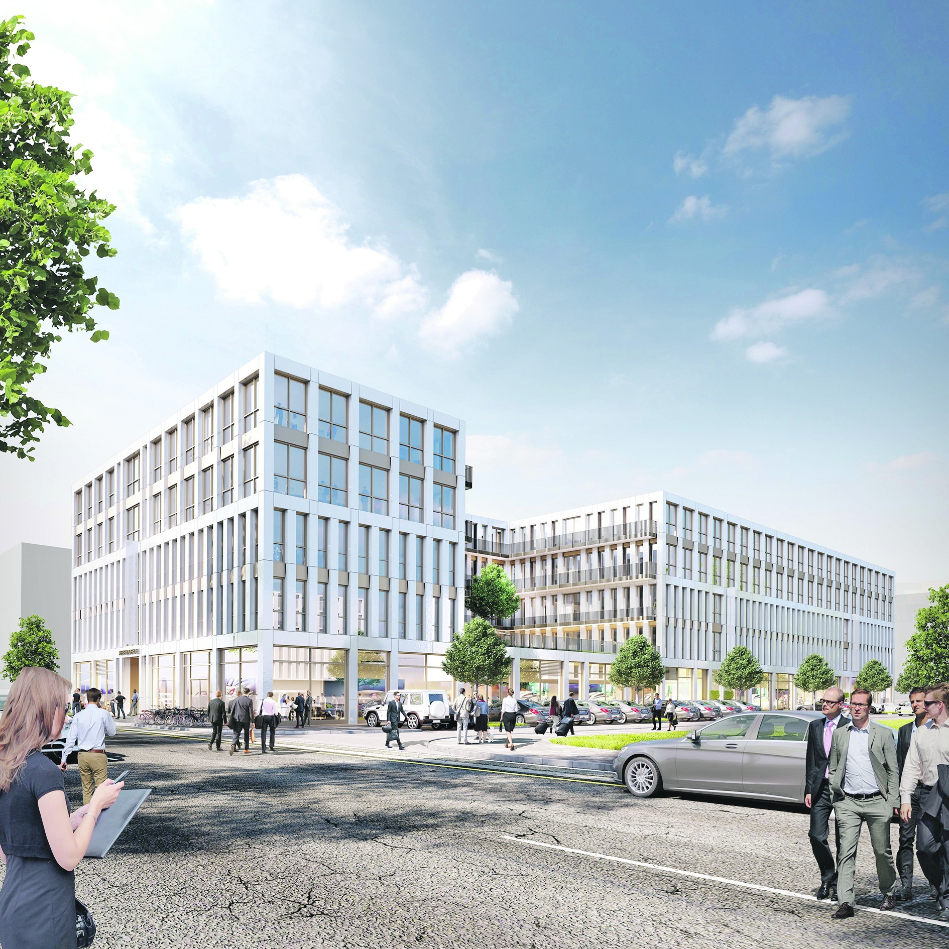Das Airfield-Office auf dem Flugfeld soll Ende 2018 bezugsfertig sein.