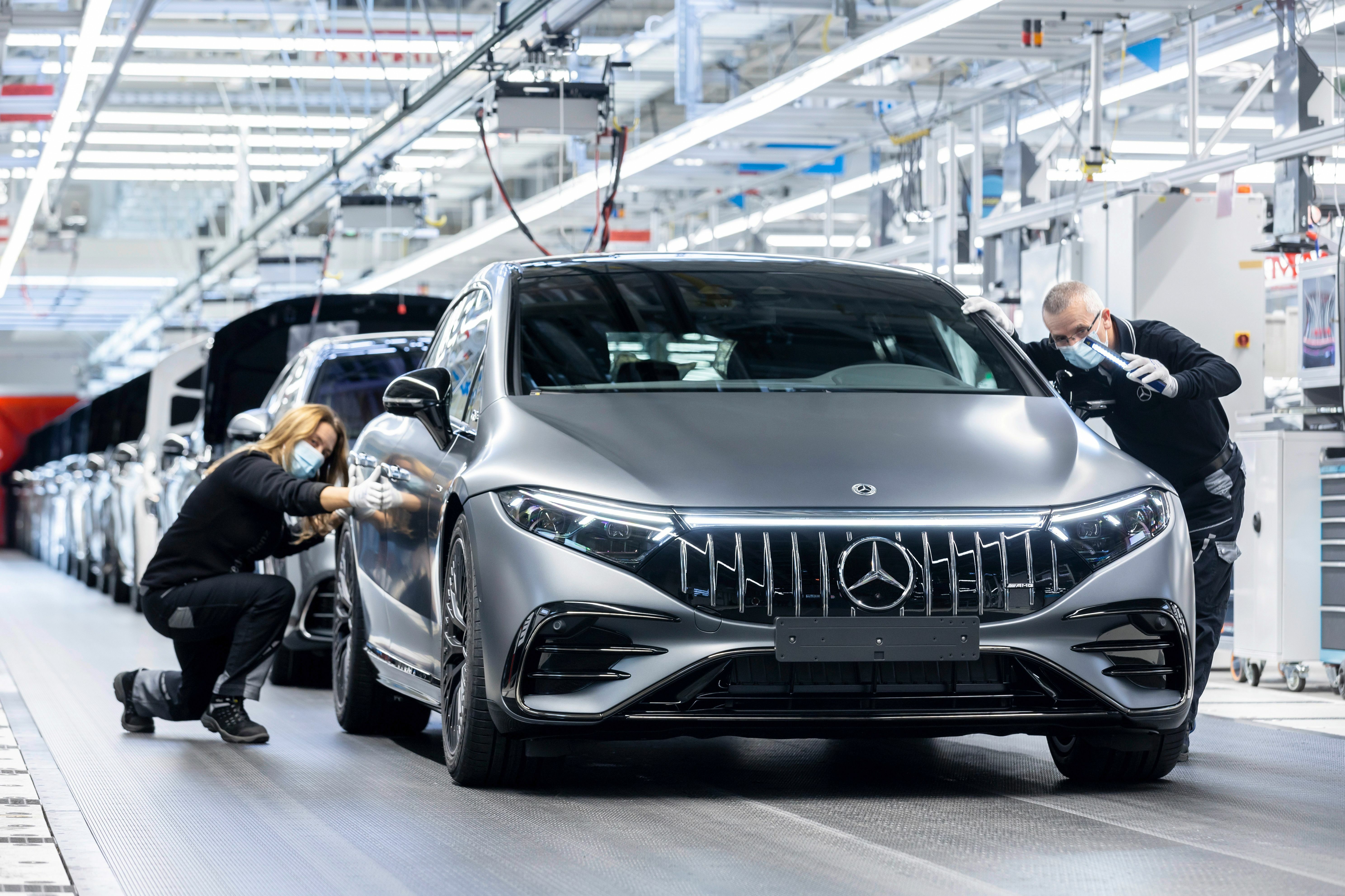 Blick in die Factory 56 des Sindelfinger Mercedes-Werks. Bild: Mercedes-Benz