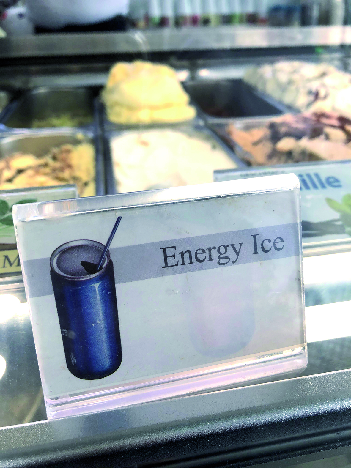 Im Eiscafé Jesolo am See in Böblingen wird die Eissorte "Energy Ice" angeboten.