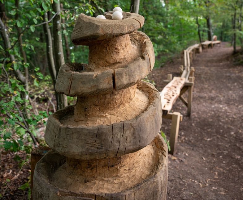 Die Murmelbahn ist 175 Meter lang. Bild: Nüßle