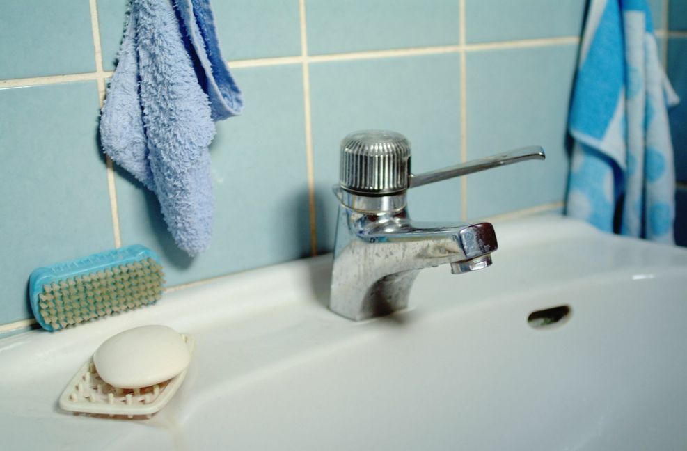 So sieht’s aus: Seife, Bürste, Waschlappen.