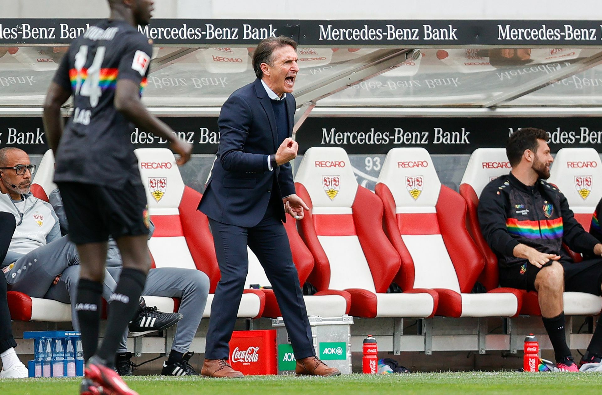 Trainer Bruno Labbadia hat sich nicht auf seinem Recaro-Sitz beim VfB halten können.