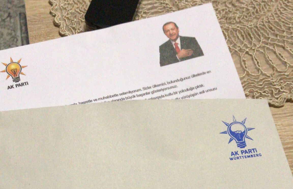 Dieser Wahlbrief war in einem Sindelfinger Briefkasten.Bild: z