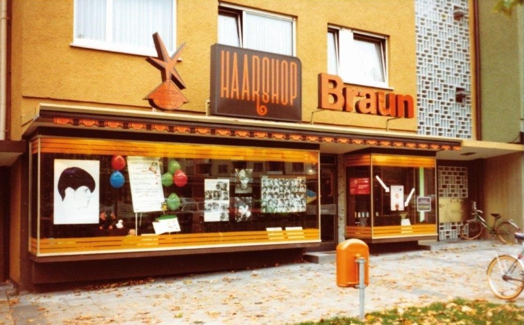Der Haarshop Braun am Berliner Platz in den 1980er-Jahren