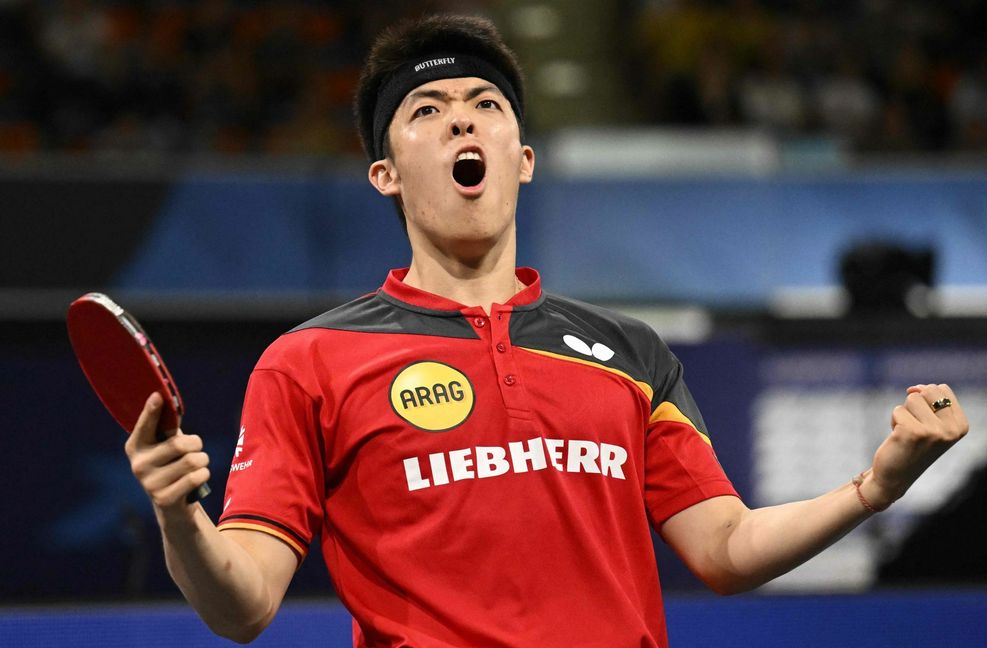 Dang Qiu bejubelt den bisher größten Erfolg seiner Karriere.