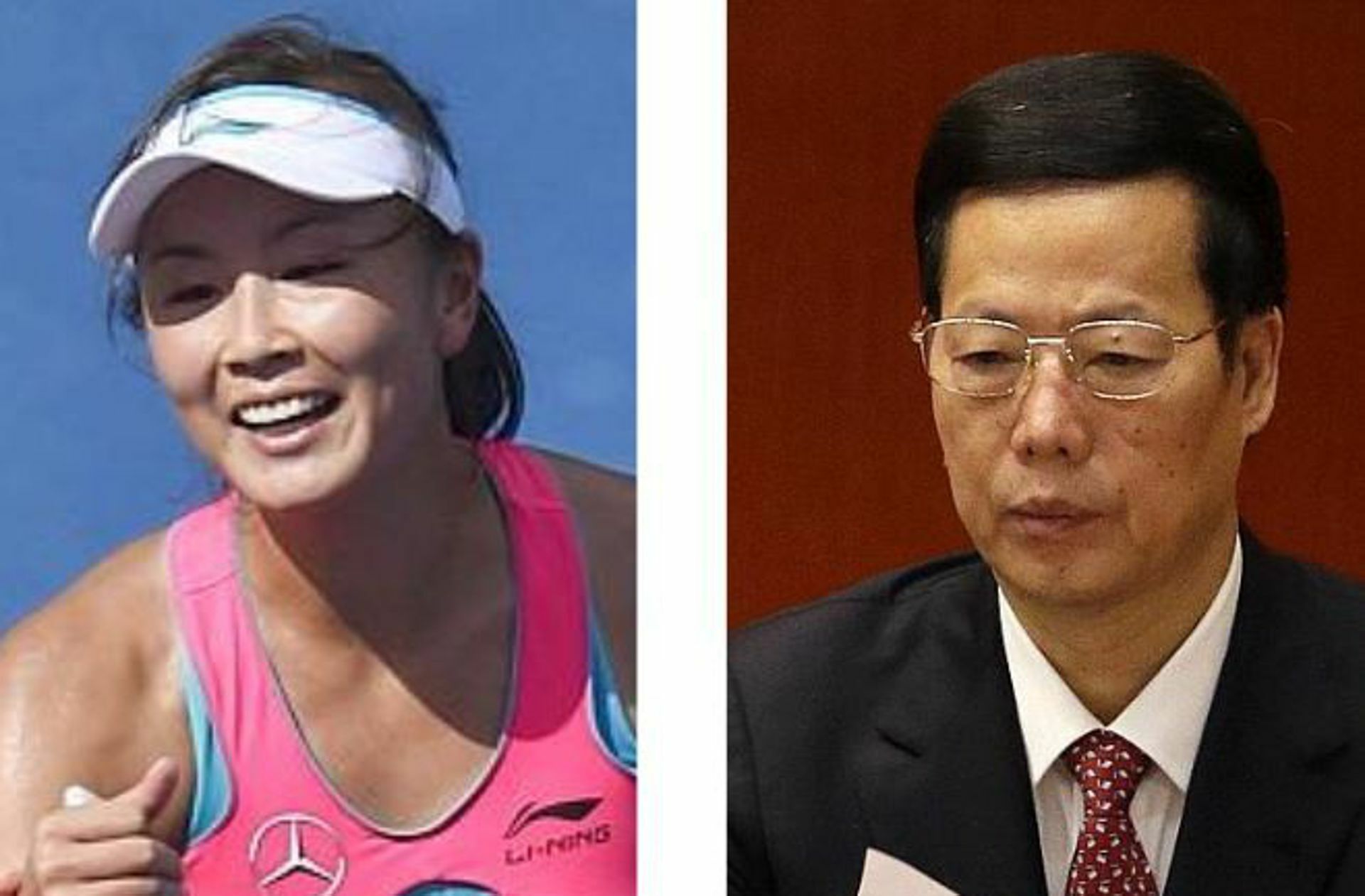 Tennisspielerin Peng Shuai und Politiker Zhang Gaoli
 Foto: dpa/John G. Mabanglo