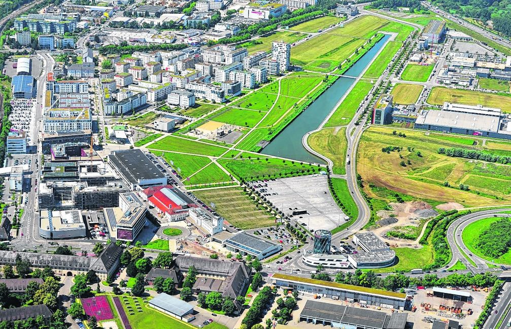 Das Flugfeld Böblingen/Sindelfingen von oben. Bild: Stampe