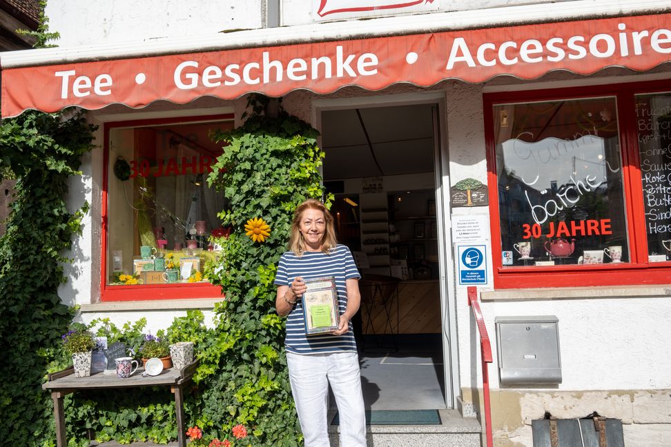 Noch bis zum 26. September hat Maximiliane Kirchmeier das  Teedösle in Sindelfingen geöffnet. Bild: Nüßle