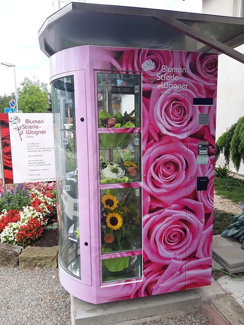 Automat des Blumenladens Stierle-Wagner in Böblingen.  Bild: Brunenberg