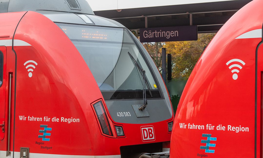 Die S-Bahn am Bahnhof Gärtringen. Die möglichen Express-Bahnen würden dort nicht mehr halten.  Bild: Schmidt