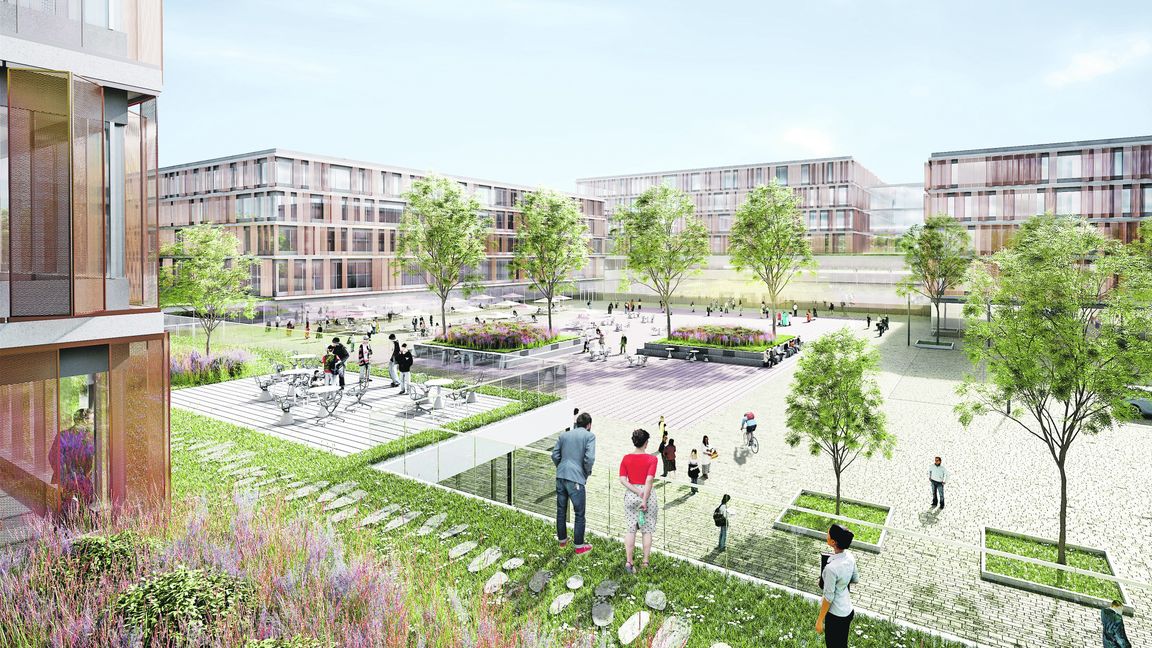 Interdisziplinärer Wettbewerb für den Neubau des Kreisklinikum Lörrach.  Bild: Bietergemeinschaft Hascher Jehle Design GmbH / Wörner Traxler Richter Planungsgesellschaft mbH