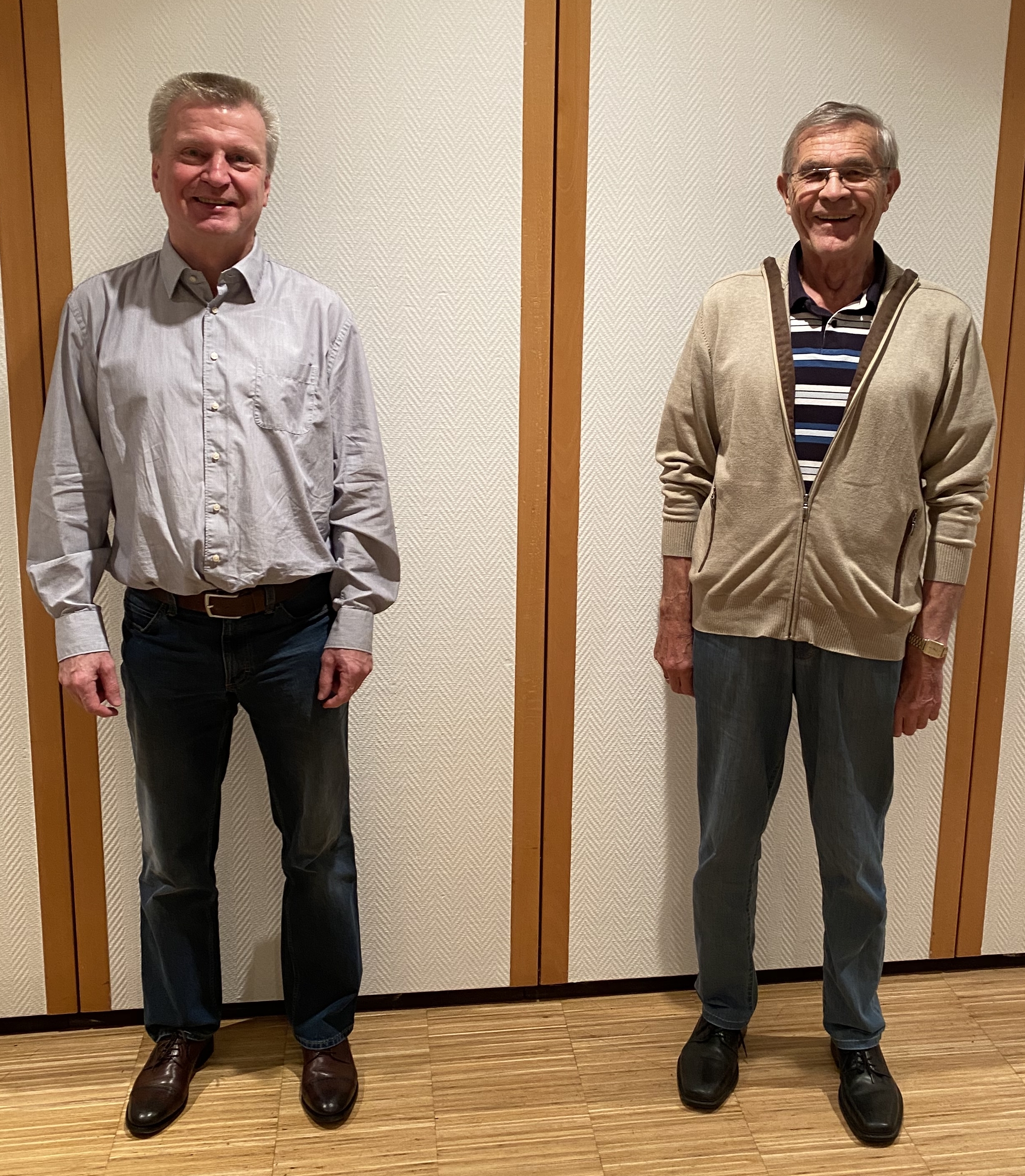 Adolf Appel (rechts) und sein Nachfolger Jürgen Pfeffer.