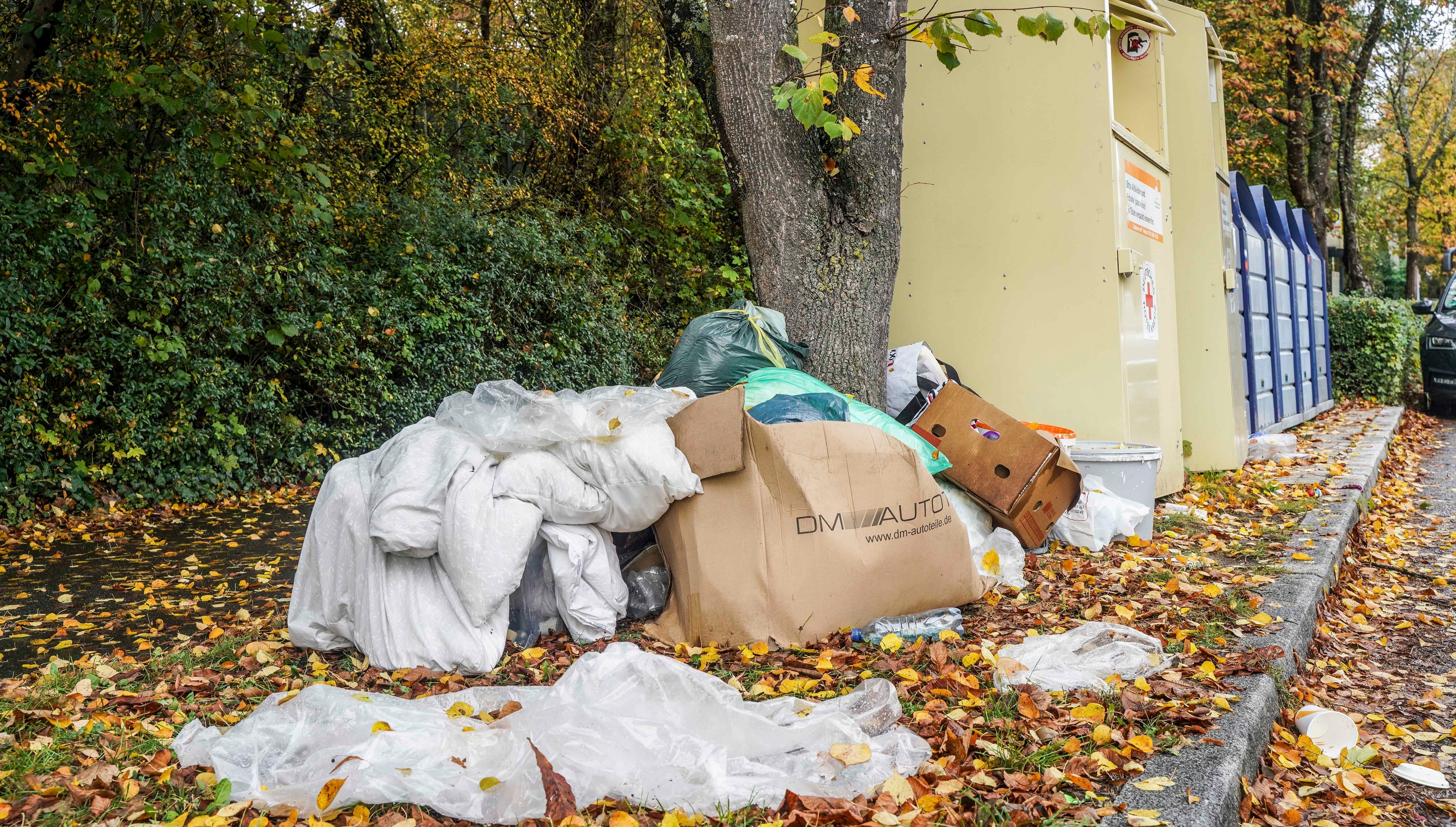 Wilder Müll in der Guttenbrunnstraße. Oft nutzen die Verursacher den Schutz der Dunkelheit, um Abfälle illegal abzuladen. Bild: Dettenmeyer