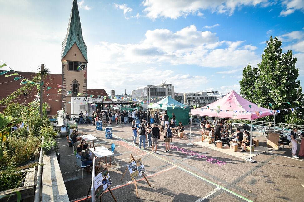 Das Züblin-Parkhaus ist eines der IBA-Projekte in der Innenstadt. Für Zwischennutzungen wurde das Dach des Züblin-Parkhauses schon einmal umfunktioniert. Aber wie geht es weiter?