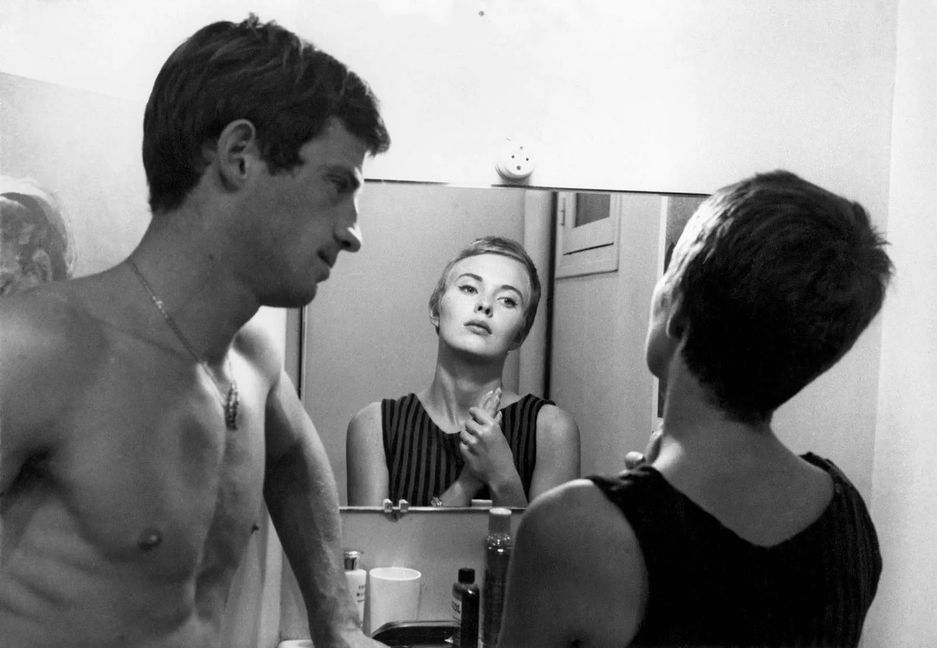 Ikonische Bilder der Filmgeschichte: Jean-Paul Belmondo und Jean Seberg in Jean-Luc Godards „Außer Atem“. Bild: z