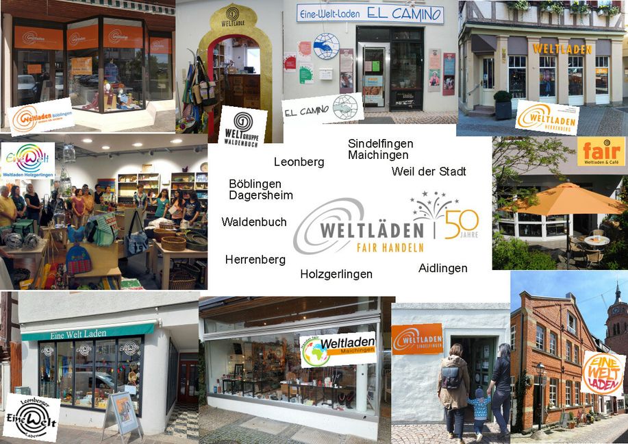 Das sind die zehn Weltläden im Kreis Böblingen. Bild: z