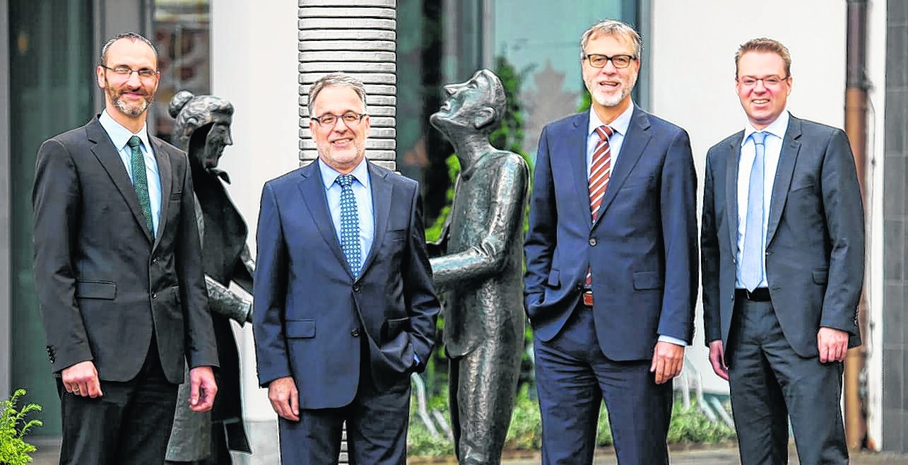 Dieses Quartett will die künftige VR-Bank Magstadt-Weissach leiten (von links): Marco Ringwald, Rainer Länder, Andreas Zeller und Markus Biermann. Bild: z