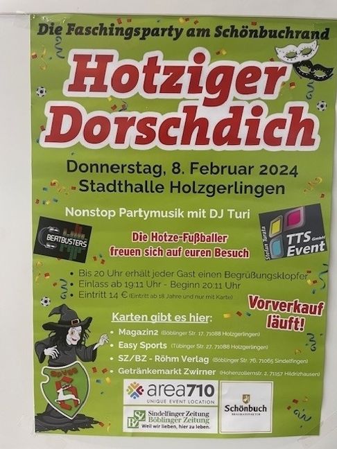 Karten für den Hotzigen Dorschdich gibt es unter anderem bei SZ/BZ an der Rezeption in der Böblinger Straße 76.   Bild: Steiner