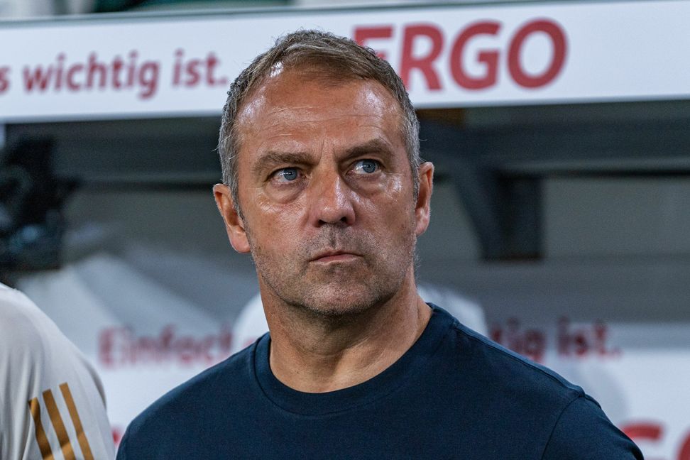Hansi Flick am Samstag bei seinem letzten Spiel als Bundestrainer. Bild: Eibner