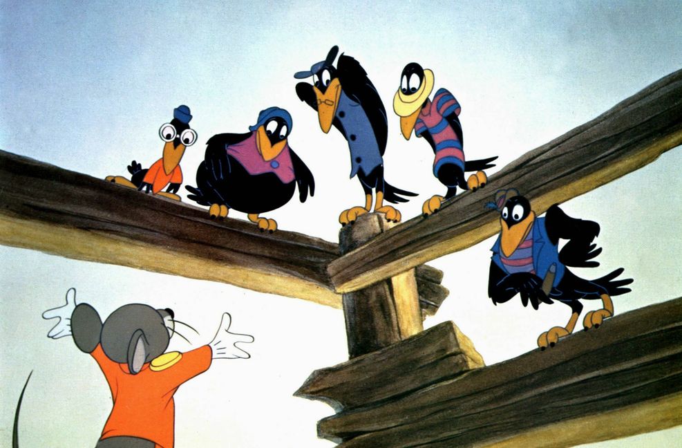 „Dumbo“ (1941):  Karikaturen von  Afroamerikanern in Gestalt von Krähen