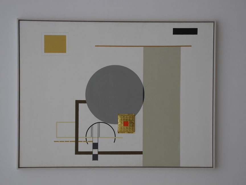Stefanie Senges „Goldschatz/Rot konstruiert“ im Museum Ritter. Bild: Volkmann