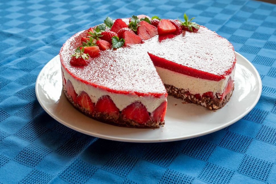 Erdbeertorte aus dem Kühlschrank. Bild: Nüßle