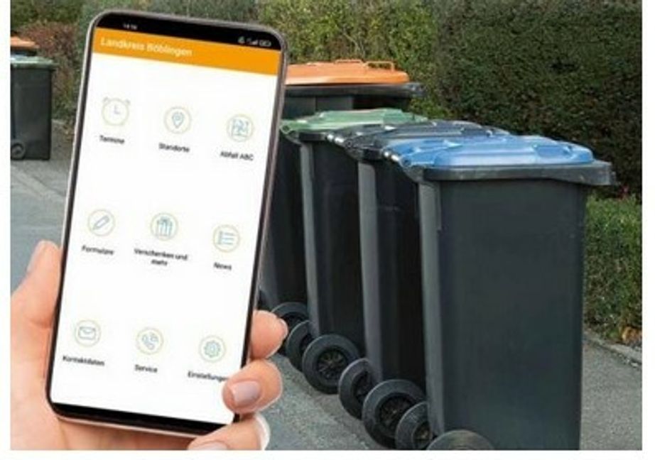 Die Abfall-App fürs Handy ist eine weitere Möglichkeit, alle Böblinger Abfuhrtermine zu überblicken.   Bild: Landratsamt Böblingen