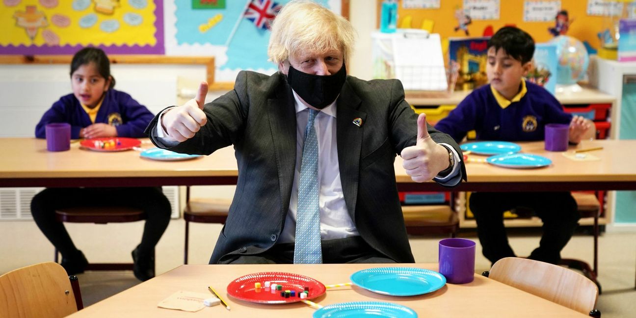 Der britische Premier Boris Johnson wurde für sein Krisenmanagement in der Pandemie zunächst kritisiert und verzeichnet jetzt Erfolge beim Impfen. Foto: dpa/Christopher Furlong