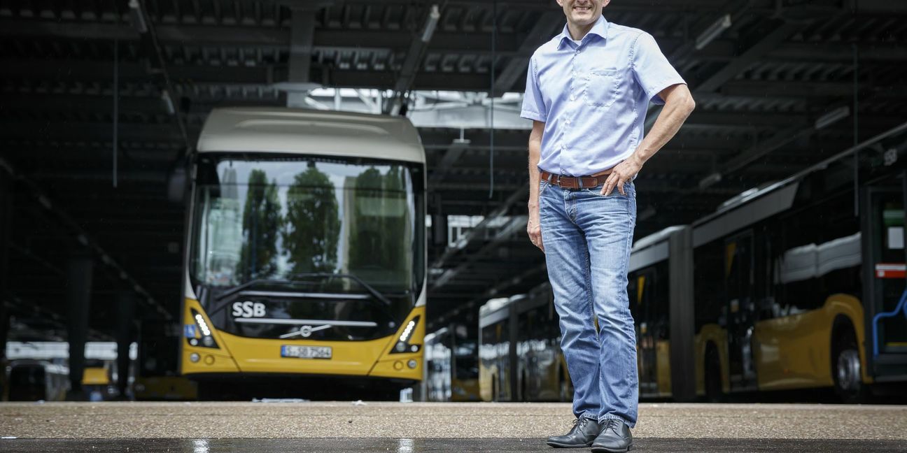 Die ersten E-Busse, die im Stuttgarter ÖPNV unterwegs sind, wurden von Volvo gebaut.
