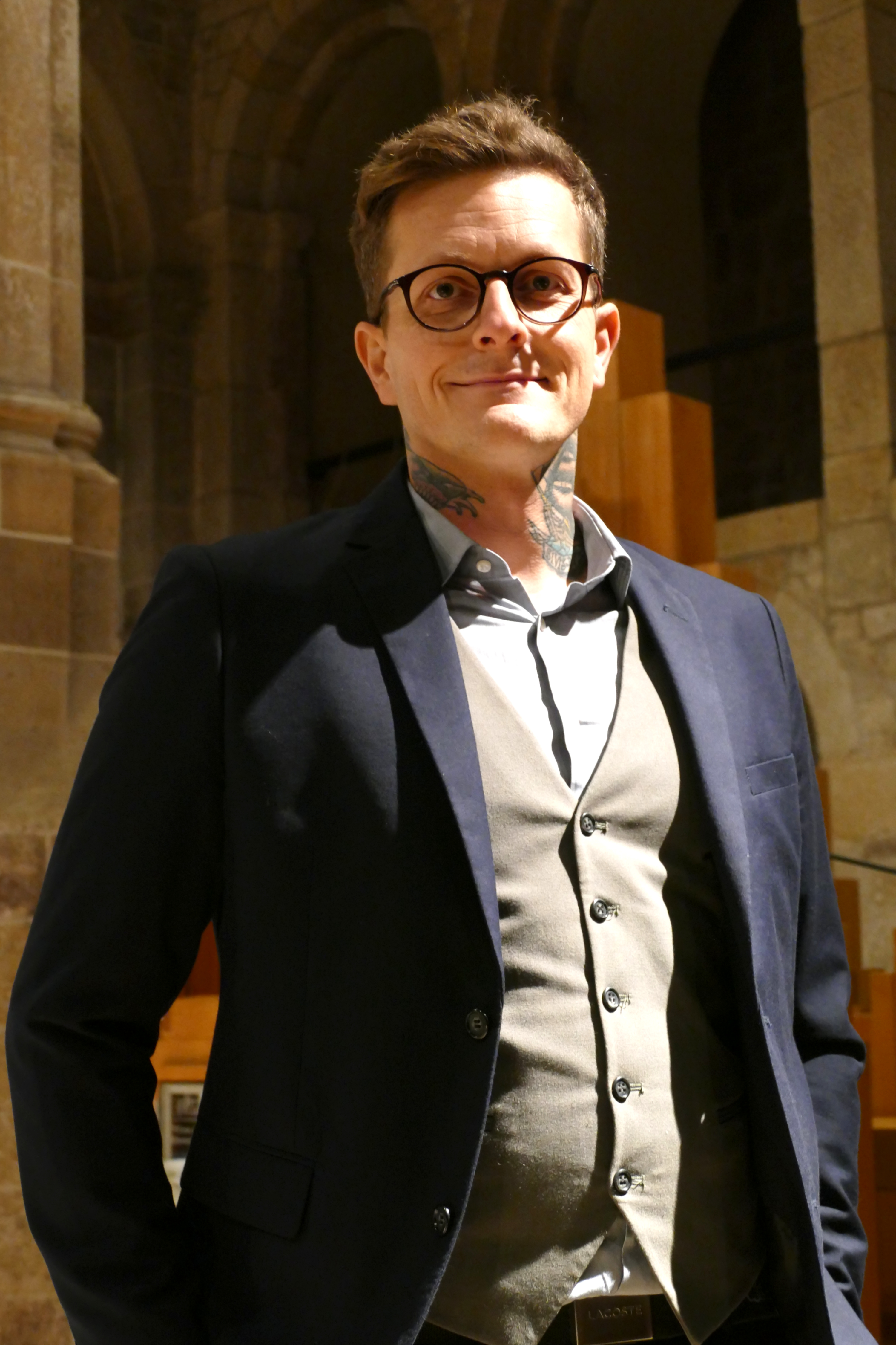 Mathieu Coquelin, Leiter der Fachstelle Extremismusdistanzierung im Demokratiezentrum Baden-Württemberg, hielt das Impulsreferat.   Bild: Lück