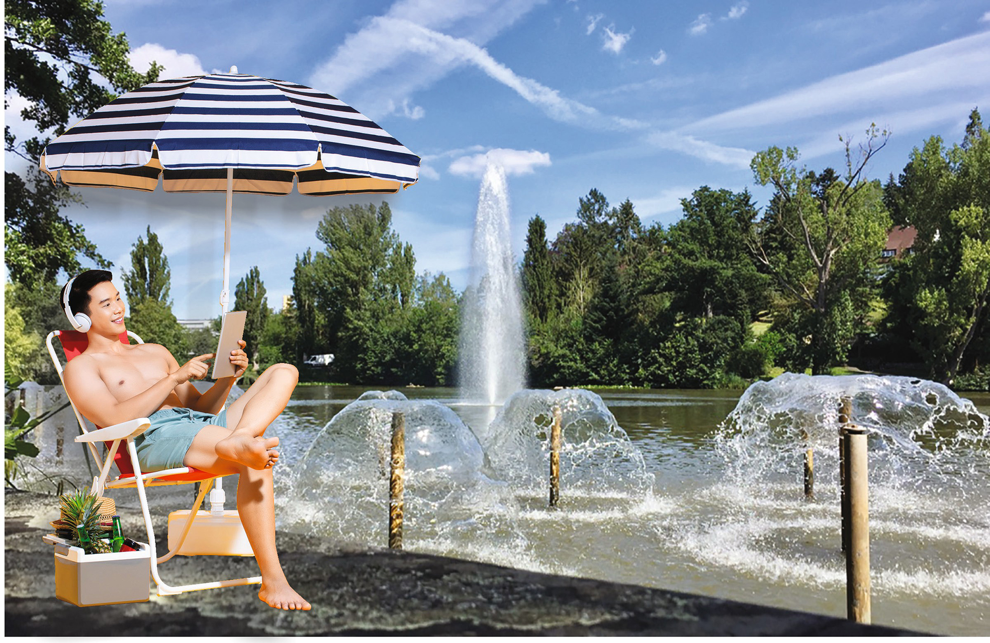 Urlaubsmomente geschickt in Szene setzen – darum geht es beim Fotowettbewerb „Sindelfinger Sommerimpressionen.  Bild: Werner Kolb/z; Atstock Productions/Adobe Stock