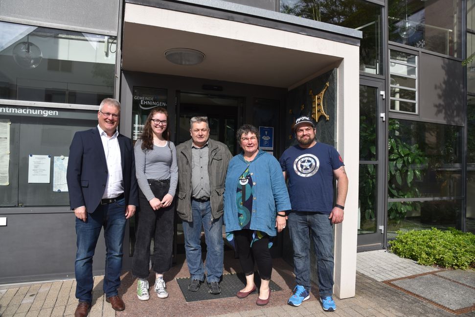Mark Baldinus (SPD), Vicky Boßhard (Die Grünen), Jürgen Reiter (CDU), Doris Ziegler-Wagner (Die Grünen) und Stefan Tafel (Freie Wähler) sind neu im künftigen Ehninger Gemeinderat. Bild: Nüßle