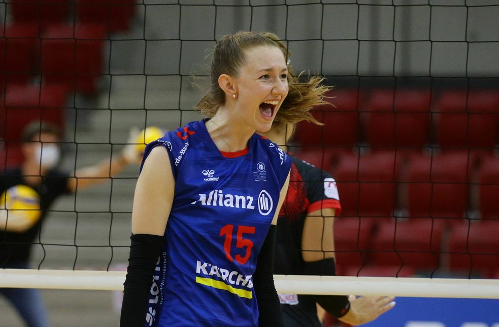 Lara Berger, Diagonalspielerin. Das Talent ist dem sogenannten Tübinger Modell entsprungen.
 Foto: www.imago-images.de