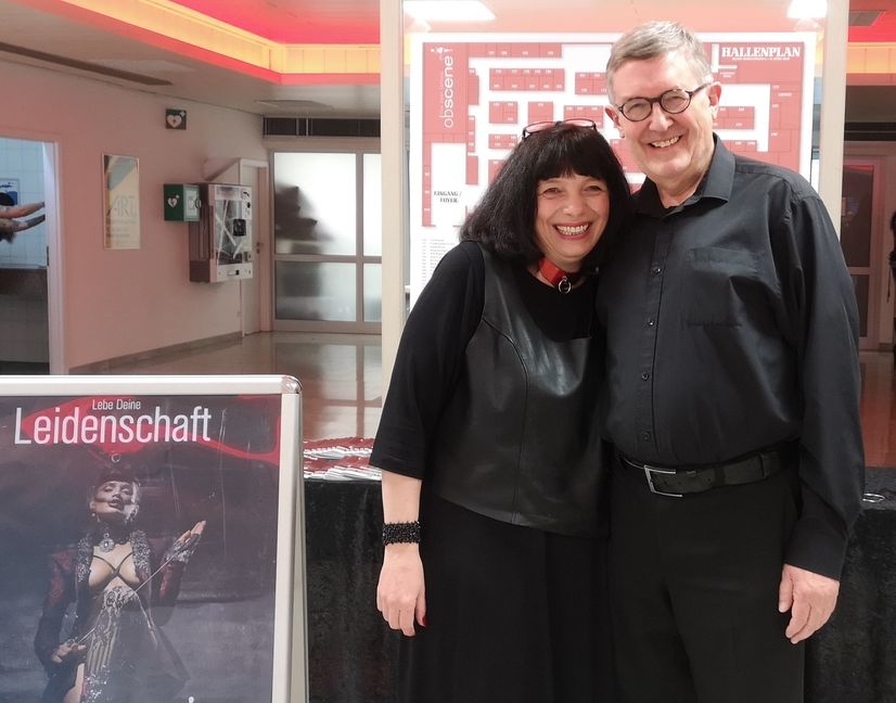 Die Veranstalter der Erotik- und Szenemesse "Obscnene" Anne und Michael von Enzberg. Bild: Groß