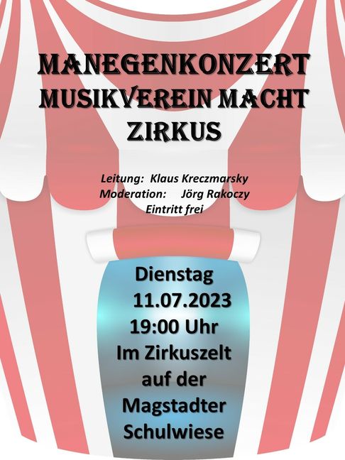 Mit diesem Plakat wirbt der Musikverein für sein Zirkus-Konzert. Bild: z