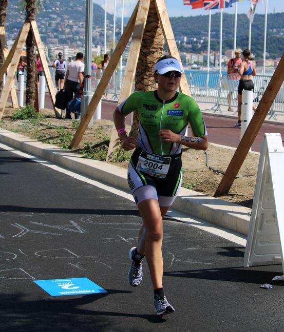 Luisa Moroff auf der Laufstrecke in Nizza.Bild: z