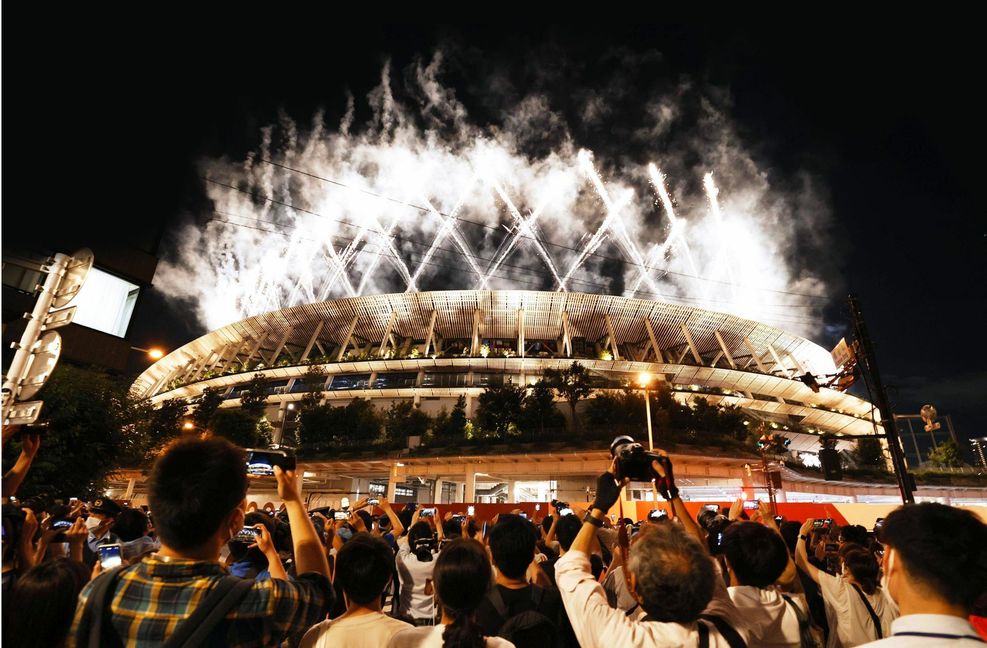 Die Abschlusszeremonie der Olympischen Spiele in Tokio in diesem Jahr.
 Foto: imago images/Kyodo News/..