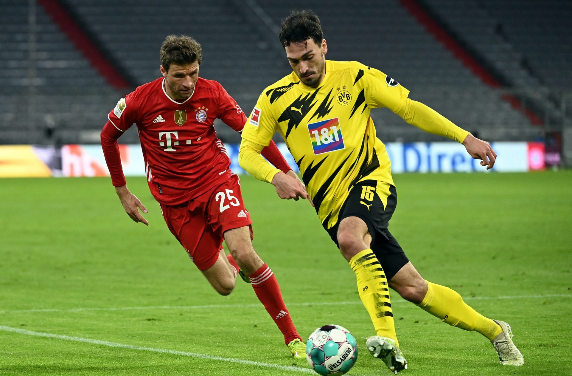 Kann der BVB (re./Mats Hummels) den FC Bayern (Thomas Müller) doch noch ärgern?
 Foto: dpa/Sven Hoppe