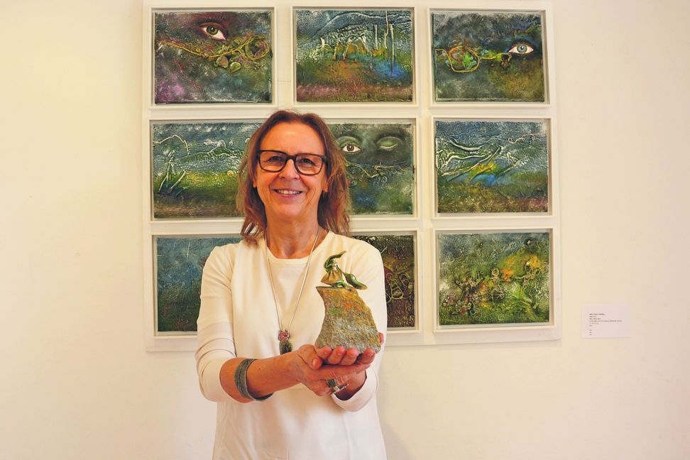 Petra Wenski-Hänisch in der Holzgerlinger Burg Kalteneck. Bild: Schilpp