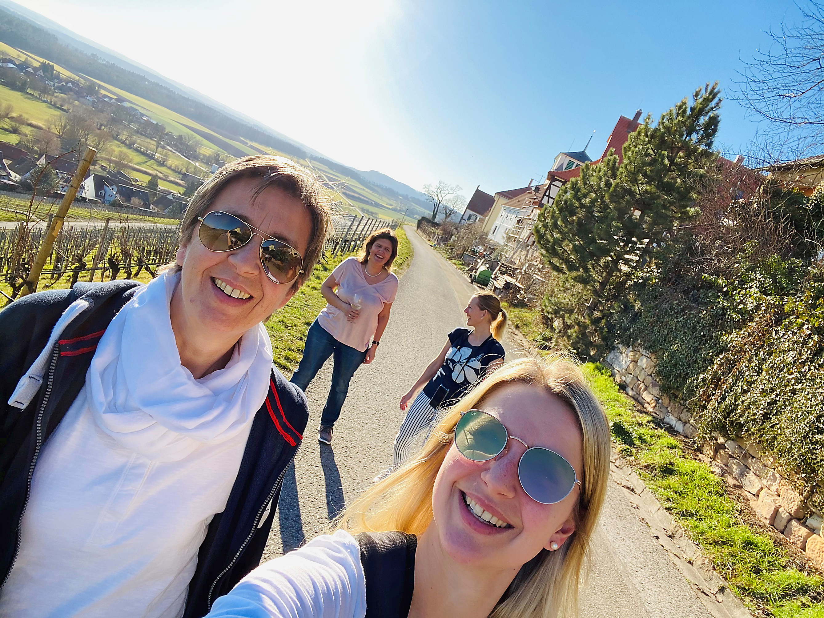 Schönes Wetter, gute Laube – Weinspaziergang auf dem Hohenhaslacher Panoramaweg,  Bild: Weingut Fried Baumgärtner