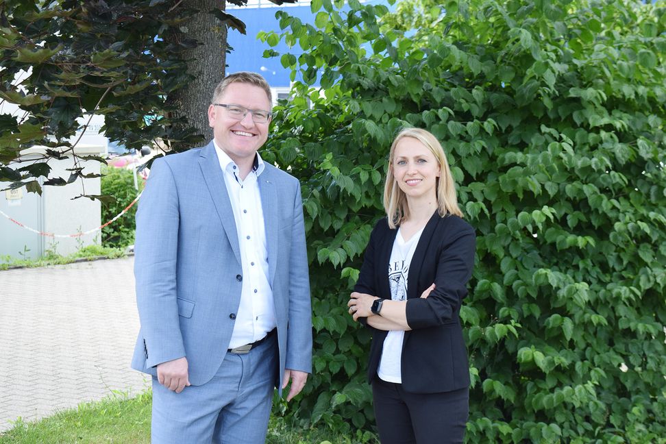Das neue Führungsduo der AOK Stuttgart-Böblingen: Geschäftsführer Sven Busch und Stellvertreterin Gordana Marsic. Bild: Krauter