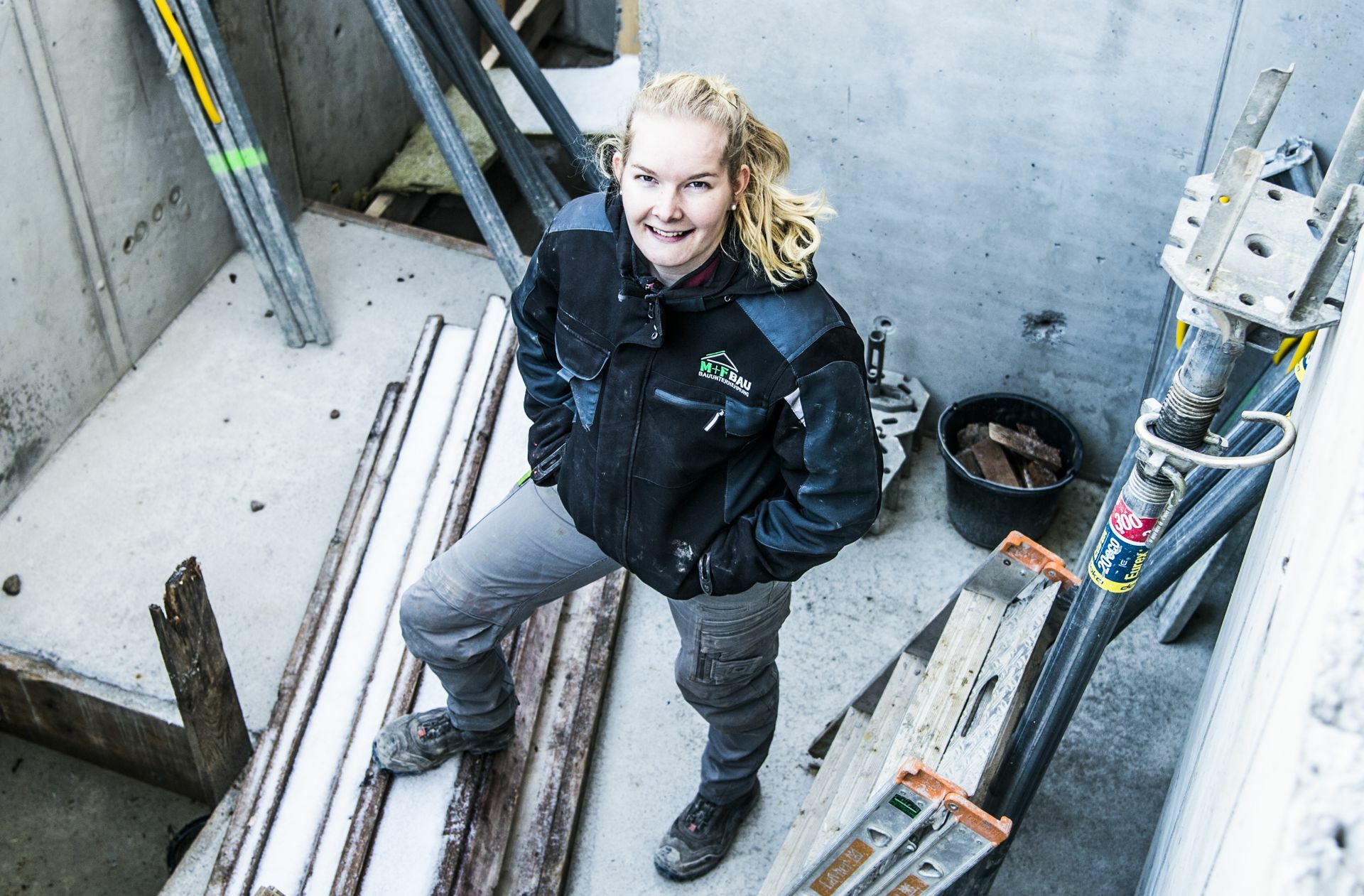 Jule Janson auf der Baustelle