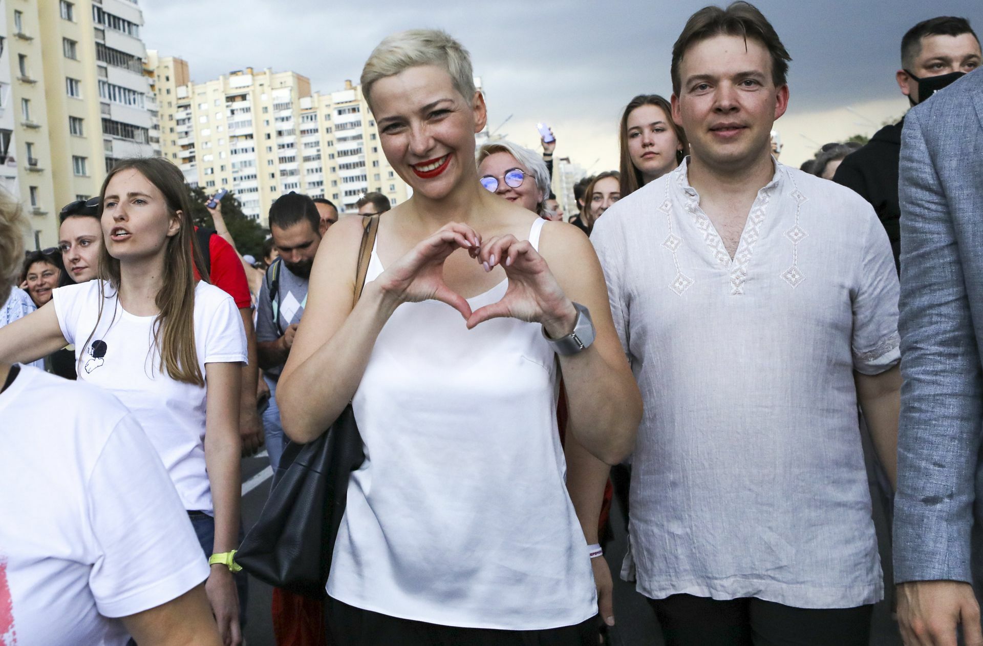 Maria Kolesnikowa stand immer im Zentrum der Proteste in Belarus. 
Foto:dpa