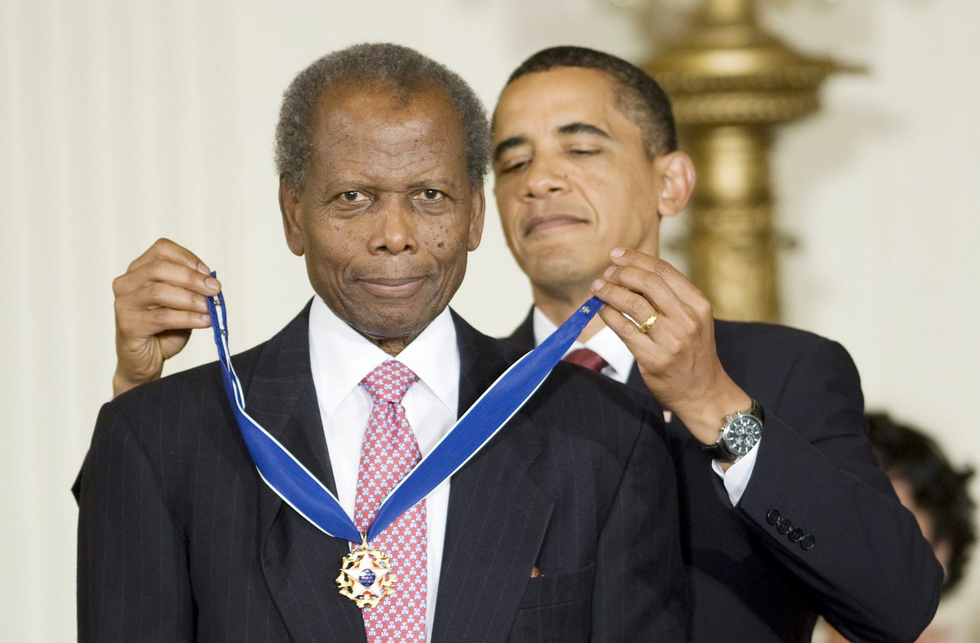 2009 verlieh Barack Obama Poitier die Presidential Medal of Freedom
 Foto: dpa/Matthew Cavanaugh