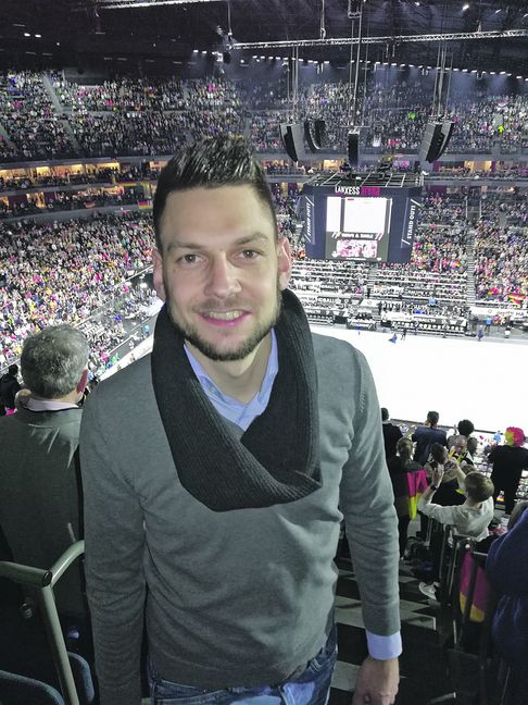 Der Weilemer Nico Weckerle in der Kölner Lanxess Arena. Bild: z