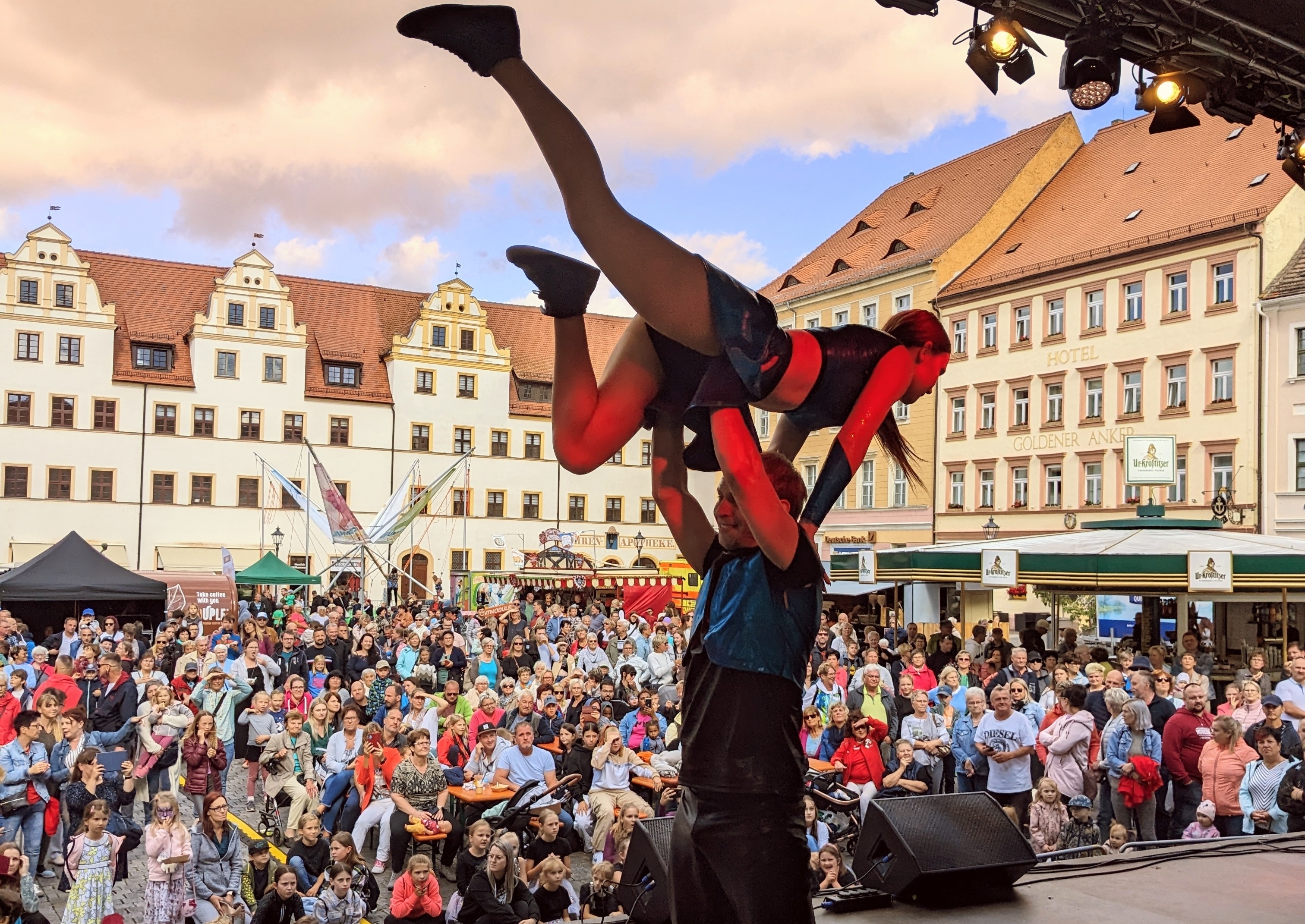 Auf dem Marktplatz geht es rund.      Bild: Stadt Torgau