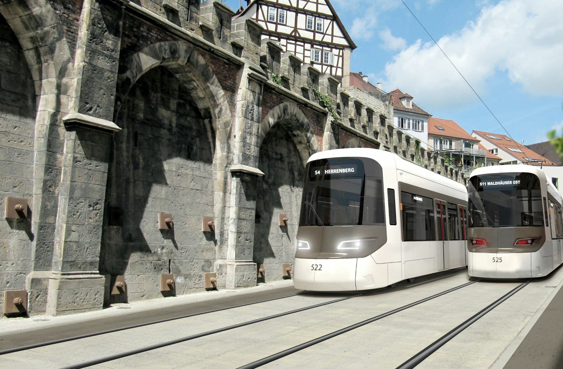 Kann man in ein paar Jahren umsteigefrei von Reutlingen, Herrenberg oder Metzingen ans Tübinger Klinikum oder auf die Morgenstelle fahren? Die Regionalstadtbahn würde das ermöglichen. Das Foto zeigt die Engstelle in der Tübinger Mühlstraße.